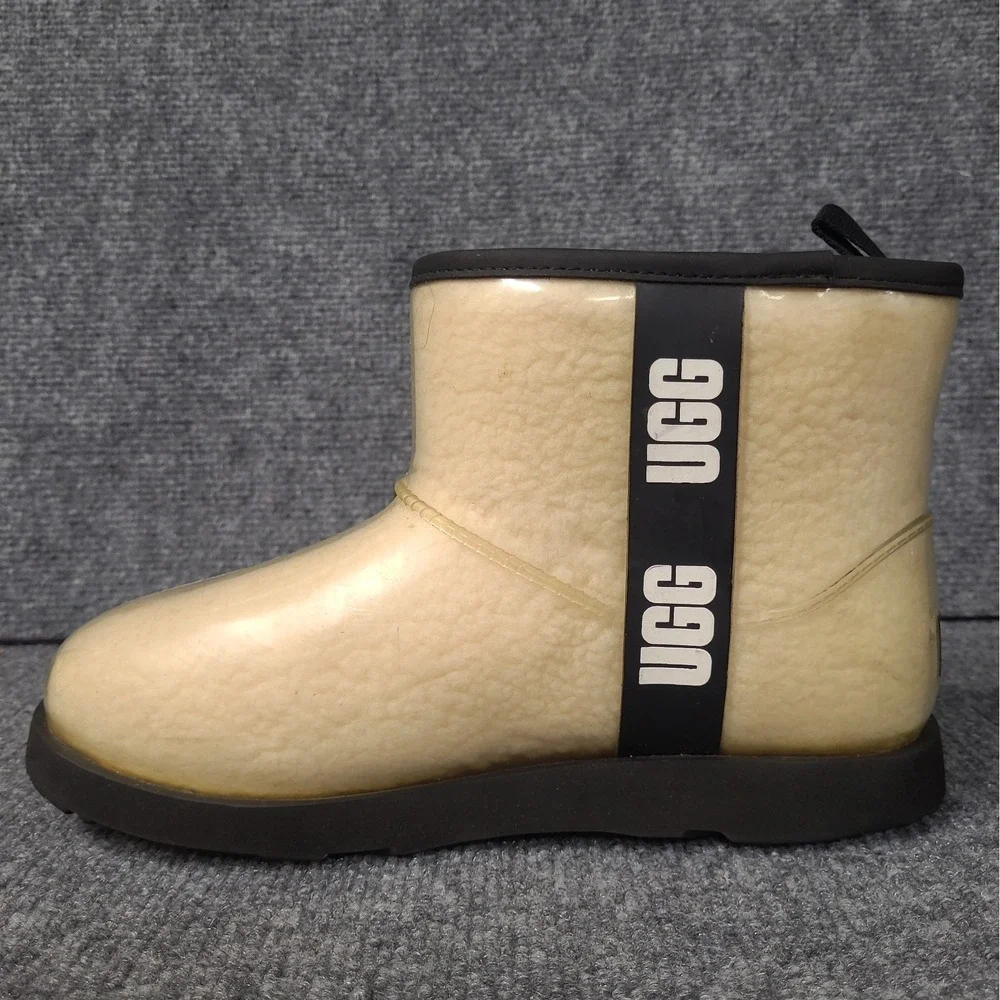 UGG 'Classic Clear Mini' Big Kids US 6 Natural Snow Boots S/N 1112386K